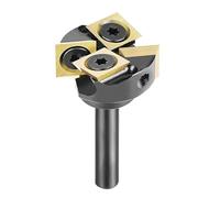 1/4" Shank Spoilboard Leveling Bit 4 Flute Alloys Insert Surfacing Bit for Hardwood Softwood Flattening Planing Cutter Four Flute Surfacing Alloys Tool