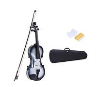 1/4 Size Violino Black White Violin For Fiddle Student Beginners Fiddle Kit W/Braziwood Bow String Bridge Case