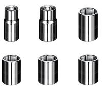 1/4" Square Drive Socket Set, 4+6+8+10+12+14mm Hex Socket, Length 25mm, for Easy Removal of Axle Shaft Nuts