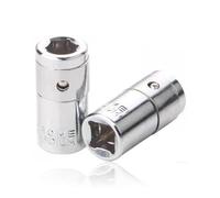 1/4" Square Hole to 6.35mm Hex Converter Metal 1/4" Square Drive to 6.35mm Hex Socket,2Pcs Socket Bits Converter Screwdriver Holder,Drill Adapter Screwdriver Holder Conversion Adapter Tool