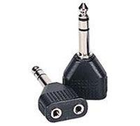 1/4" Stereo Plug to 2 x 3.5mm Stereo Sockets