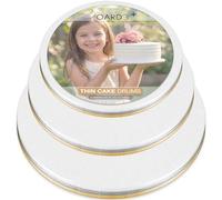 1/4" Thick Cake Drums 8 + 10 + 12 Inch in White, Silver, Gold (9 Pack) | 0.25" CakeBoard Rounds Fully Greaseproof | Sturdy Seamless Circles For Presenting Heavy Cakes
