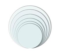 1 4" Thick Tempered Glass Round Tabletop Beveled Edge Full Size Heat Resistant Mirror Glass for Coffee Table 100cm (39IN) Perfect for Living Room Decor