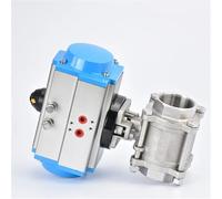 1/4" Three Piece High Platform Pneumatic Ball Valve Stainless Steel 304 Double Acting Cylinder(Double Acting)