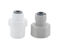 1/4” to 1/2” Male/Female RO Water Filter Fitting Adaptor Quick Push Fit Tap Adaptor Pipe Fittings Connector for Water Purifiers Drinking Fountains Water Filters