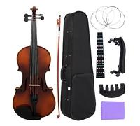 1/4 Violin Maple Wood Beginner Violin With Shoulder Rest Box Strings Handle Sticker Loudspeaker Parts Set