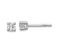 1/4 Weight in Carat Lab Grown Diamond VS+ F+ Round 4 Prong Heavy Weight Earrings 3.4x3.4mm Wide Stud Earring for Women