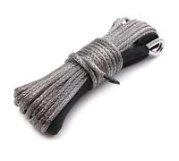 1/4'' X 50 Ft Car Synthetic Winch Rope Heavy Duty Vehicle Winch Cable For Off-Road Recovery ATV UTV With High Visibility(Grey)