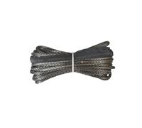 1/4'' X 50 Ft Car Synthetic Winch Rope Heavy Duty Vehicle Winch Cable For Off-Road Recovery ATV UTV With High Visibility(Black)