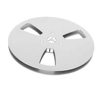 1/4 X 7 Empty Take Up Reel to Reel Tape Hub, 3 Holes Nab Open Reel Audio Aluminum Alloy 7 Inch Empty Tape Reel, Tape Reel Empty Disc Opening Machine Parts (Silver)