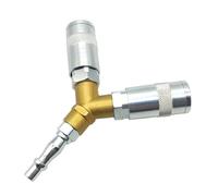 1/4" Y Type 3 Way Pneumatic Quick Fitting Compressor Connector Stainless Steel Copper Joint for Air Lines Y Type Three-Way Joint
