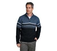 1/4 Zip Jacquard Fleece Lined Top Stylish Jacquard Design Fleece Tootal Blue XXL