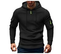 1/4 Zip Long Sleeve Sweater Men Mens Fleece Jumpers Half Zipped Cargo Hoodie With Ribbing Cuff Hoodies Long Sleeve Pullover Quarter-Zip Jumpers Military Tactical Hoodies Pullovers Sweatshirts