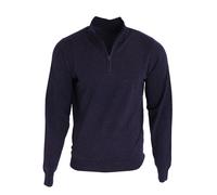 1 4 Zip Neck Knitted Sweater Premier Navy 5XL