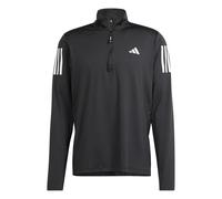 adidas Own The Run Mens Running Top Black Long Sleeve Half Zip Reflective Jersey