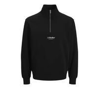 JACK & JONES Jjesoho Sweat Quarter Zip Hn Noos, black, XS