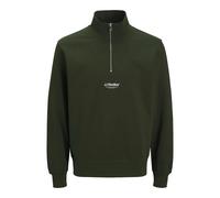 Jack & Jones Men's Soho Sweatshirt 1/4 Zip Green XL