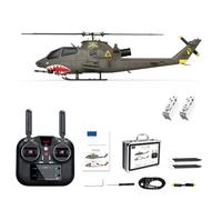 1/40 Scale F112S AH-1 Cobra GPS RC Helicopter, 2.4G 9CH Flybarless Dual Brushless 200-Class RC Attack Helicopter with Altitude Hold, GPS + Radar Intelligent Stabilization - RTF
