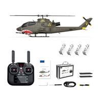 1/40 Scale F112S AH-1 Cobra GPS RC Helicopter, 2.4G 9CH Flybarless Dual Brushless 200-Class RC Attack Helicopter with Altitude Hold, GPS + Radar Intelligent Stabilization - RTF