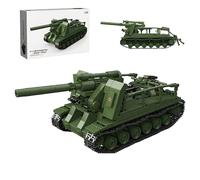 1:40 WWII Self-Propelled Gun Building Set, 885PCS Military Artillery Vehicle Model with Rolling Tracks, Collectible Army Tank Toy, Adults War Building Bricks Kit, Ideas Gift for WW2 Enthusiasts