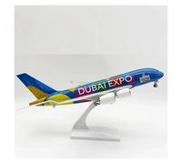 1:400 For 30CM A380 Dubai Expo Painted Aviation Airplane Collector's Showcase Gift Enthusiasts