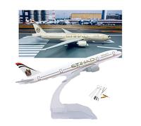 1:400 Scale Etihad B777 Metal Model Diecast Airplane Alloy Light Aircraft Model Jet Display with Plastic Parts Stand 10 pcs Tip Cleaner Tool Kit for Decorations Collection or Aviation