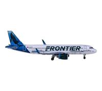 1 400 Scale for AC419977 Frontier Airlines A320neo N342FR Diecast Aviation Miniature Avion Metal Airplane Model Planetoy Set