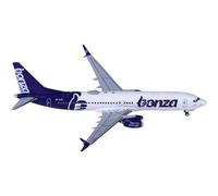 1 400 Scale for NG88009 Bonza Airlines Boeing 737 MAX 8 VH-UJK Diecast Aviation Metal Miniature Aircraft Model Planetoy Set