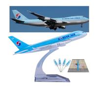1:400 Scale Korean Airways A380 Model kit Diecast Aircraft Display with Airport Mat Set 4pcs Hex Screwdrivers Key Driver Tool Set for Gift Displays