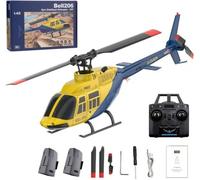 1/42 A60 206 RC Helicopter Outdoor, 2.4G 4CH A60 206 RC Helicopter for Adults, Single Rotor Flybarless Mini Aeroplane Model with Optical Flow Altitude Hold, Gift -RTF
