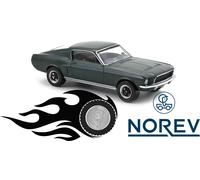 1:43 1968 Ford Mustang Fastback Satin Green - Bullitt - NOREV Jet Car Diecast