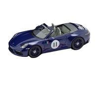 1 43 2024 For Porsche Original Model 992 Tribute Blue Cabriolet Mini Cut Simulation Vehicle Playset