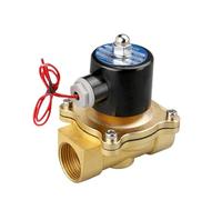 1/4''3/8''1/2''3/4" 1" 2" Brass Electric Solenoid Valve DC12V DC24V AC220V 110V Normally Closed Solenoid Valve for Water Oil Air(Blue,DC24V)