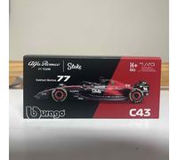 1/43 Bburago - Alfa Romeo F1 Team Stake C43 #77 2023 + Helmet - Valtteri Bottas