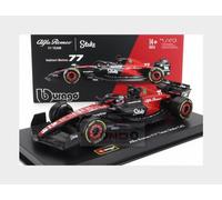 Bburago 1:43 F1 Alfa Romeo Team Stake C43 2023 Valtteri Bottas #77 with Helmet