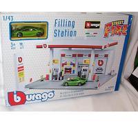 1:43 BURAGO Diorama Set Filling Station With Lamborghini Huracan Lp640-4 30404