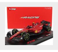 1:43 BURAGO Ferrari F1-75 #55 2022 Sainz +Helmet And Plastic Showcase BU36831S M