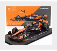 Bburago F1 Formula 1 MCLAREN MCL38 (2024) WITH HELMET - NORRIS - 1:43 Scale - Incredibly Detailed Die-Cast Replica Collectible Race Car Model