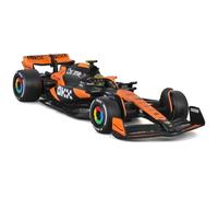 Bburago F1 Formula 1 MCLAREN MCL38 (2024) WITH HELMET - NORRIS - 1:43 Scale - Incredibly Detailed Die-Cast Replica Collectible Race Car Model