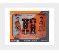 Bburago F1 Formula MCLAREN MCL38 (2024) - NORRIS AND PIASTRI 2 Pack -1:43 Scale - Incredibly Detailed Die-Cast Replica Collectible Race Car Models