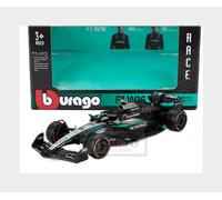 BBurago Diecast Car F1 Mercedes-AMG W16 2025 #12 Antonelli 1:43, Silver/Black, Official license