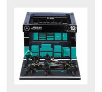 Bburago 1:43 Mercedes-AMG F1 W16 2025 Pit Pass Diorama Kimi Antonelli Model Car