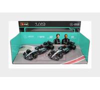 1:43 BURAGO Mercedes Gp Set F1 W15 #44 Hamilton + #63 Russell 2024 BU38201-SET M