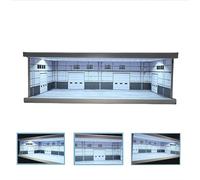 1:43 Diorama LED Parking Showcase Storage Box City-Garage Scene Indicator with Dust Cover for Car Model Collection (MJ-02)