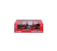 Bburago Formula 1 F1 Ferrari SF23 4-Pack - Leclerc - 1:43 Scale - Incredibly Detailed Die-Cast Collectible Replica Race Cars, Rot