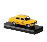 1:43 For FIAT 125P Varsavia 1980 Cab Taxi Car Yellow Alloy Model Simulation Collection Ornament Mini Replica Toys