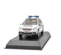 1/43 For P~ot 2008 2013 Police Municipale White Diecast Model Toys Cars Collection Auto Hobby Gift Simulation Vehicle Playset