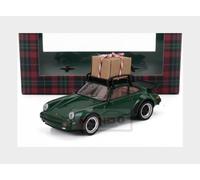 Norev Die-cast Model Car Porsche 911 930 Turbo Coupe 1978 Green with Christmas Present 1:43