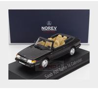 NOREV Saab 900 Turbo Convertible 1992 Black 1:43 Scale Diecast Model Car
