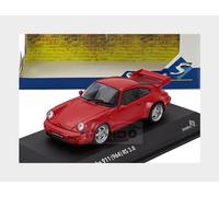 Solido Diecast Model Porsche 964 RS 3.8 (1994) Fixed Rear Wing Authentic 911 Silhouette Red 1:43